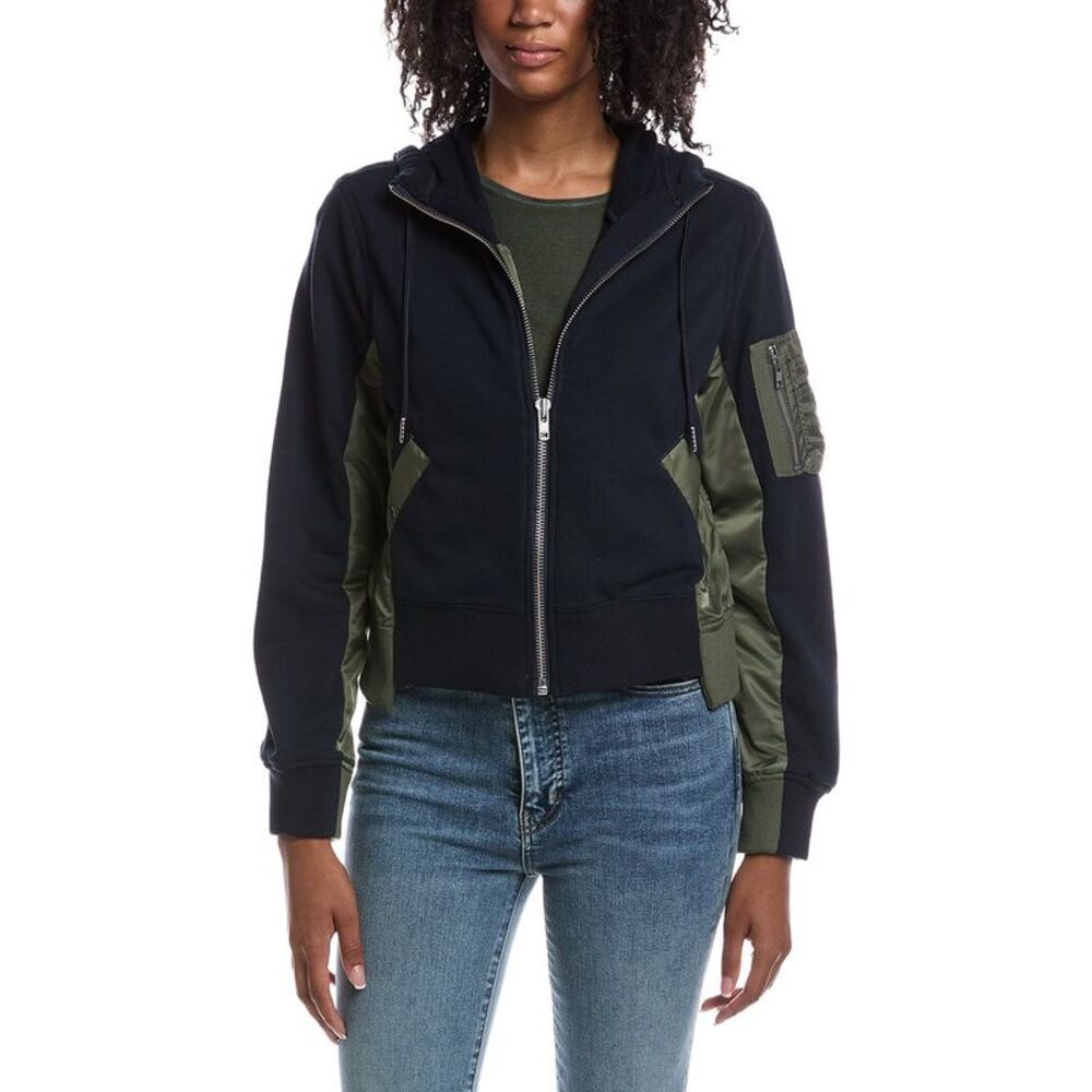 Cabi Womens Blake Bomber Jacket, Navy